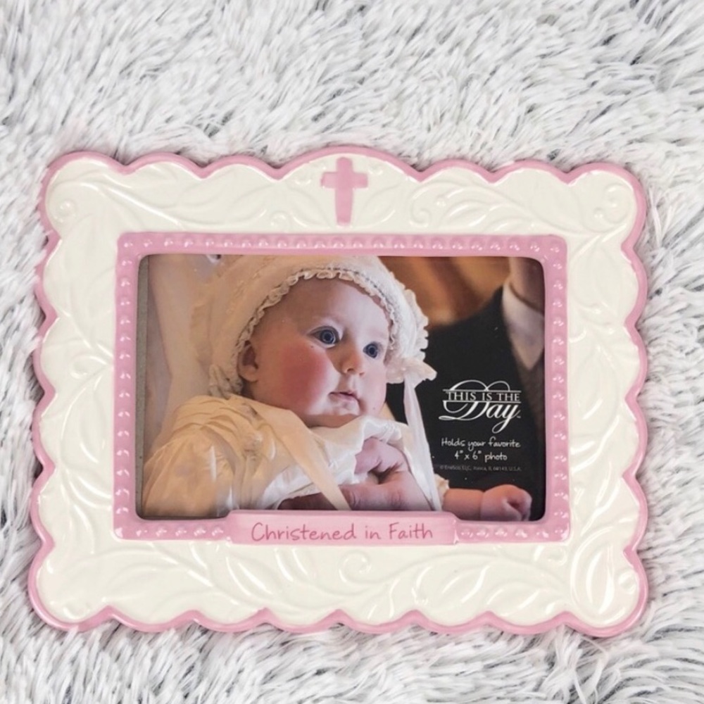 NEW Christening Photo Frame Girls 4x6